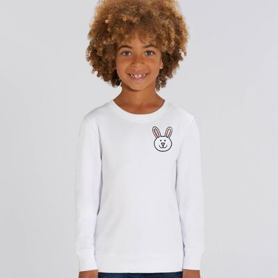 bunny kids organic cotton sweatshirt - White
