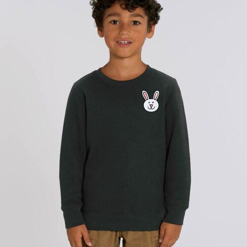 bunny kids organic cotton sweatshirt - Black