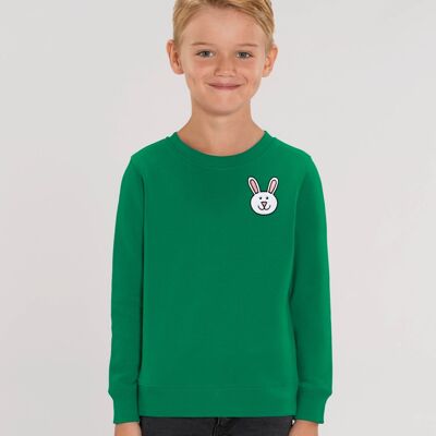 bunny kids organic cotton sweatshirt - Green