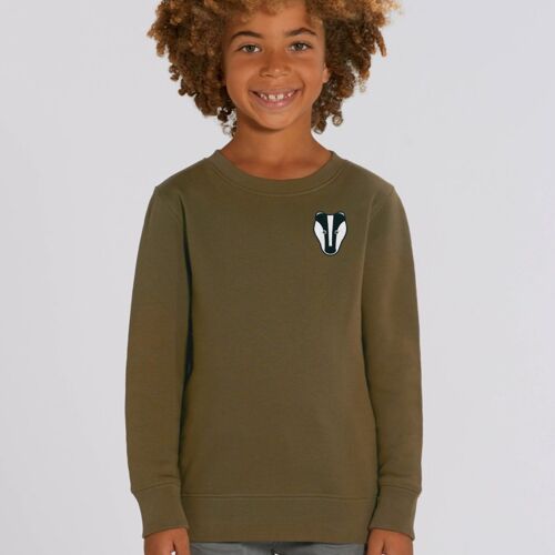 badger kids organic cotton sweatshirt - Khaki