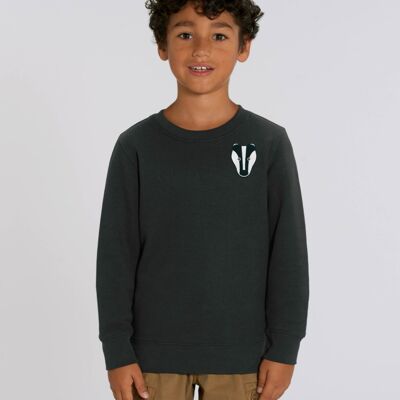 badger kids organic cotton sweatshirt - Black