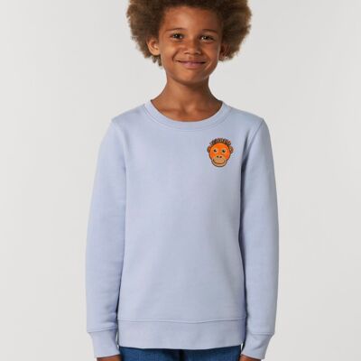 orangutan kids organic cotton sweatshirt - Serene blue