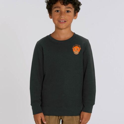 orangutan kids organic cotton sweatshirt - Black