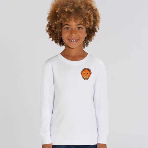 orangutan kids organic cotton sweatshirt - White