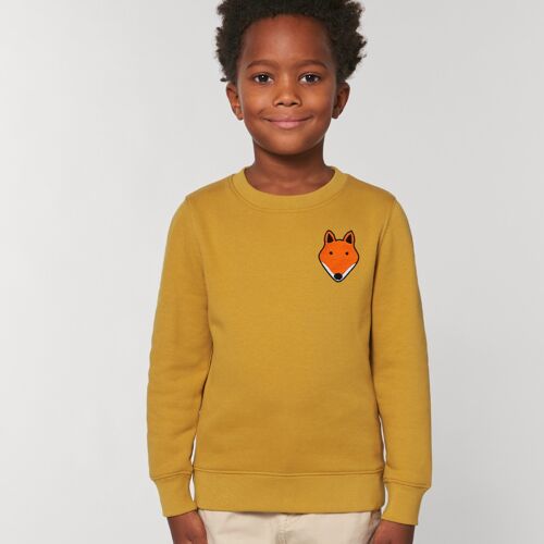 fox kids organic cotton sweatshirt - Ochre