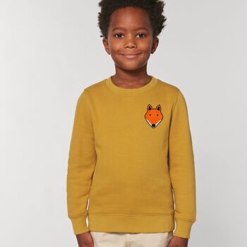 Sweat enfant renard en coton bio - Blanc 9