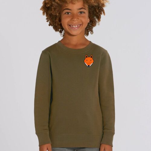 fox kids organic cotton sweatshirt - Khaki