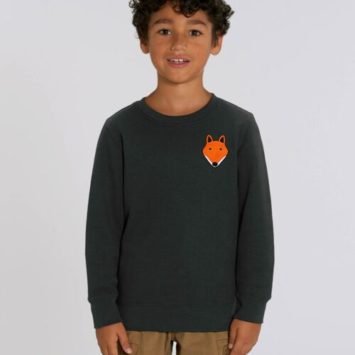 fox kids organic cotton sweatshirt - Black