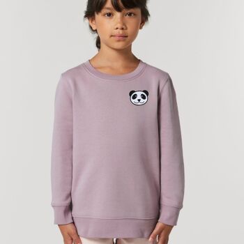 sweat coton bio enfant panda - Gris chiné 2