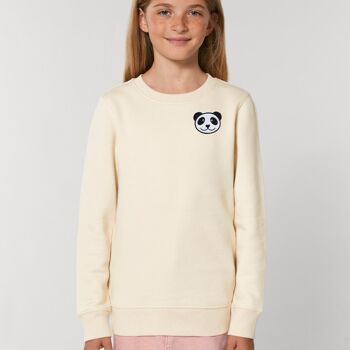 sweat coton bio enfant panda - Gris chiné 5