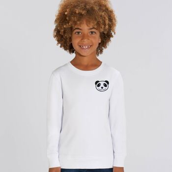 sweat coton bio enfant panda - Gris chiné 9