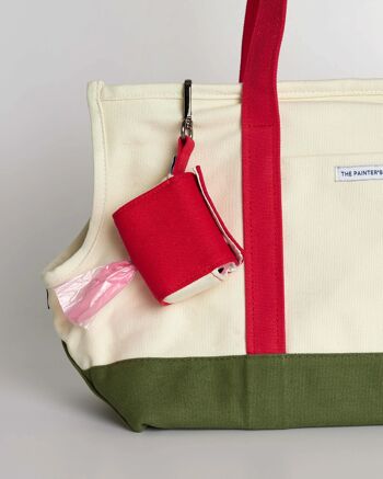 Pochette porte-sac à caca en toile de coton rouge Constantin 2