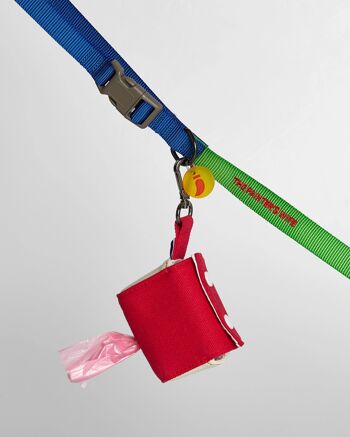 Pochette porte-sac à caca en toile de coton rouge Constantin 3