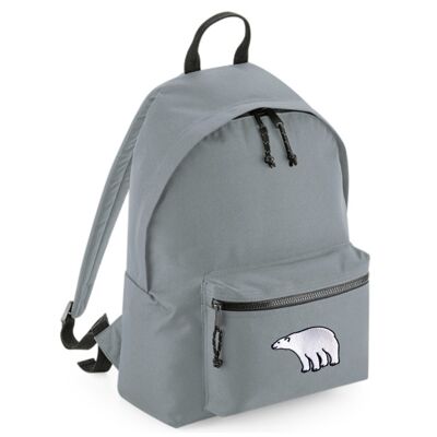 polar bear recycled plastic bottles back pack - Grey