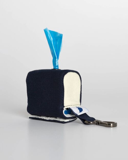 Constantin Navy Blue Cotton Canvas Poop Bag Holder Pouch