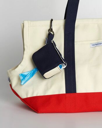 Pochette porte-sac à caca en toile de coton bleu marine Constantin 2
