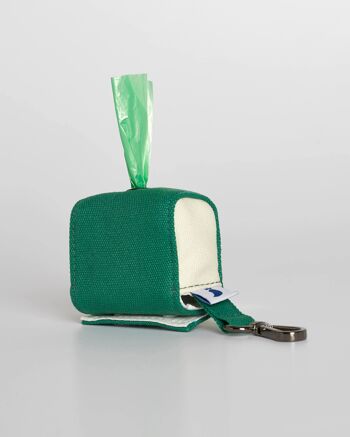 Pochette porte-sac à caca en toile de coton vert Constantin 1