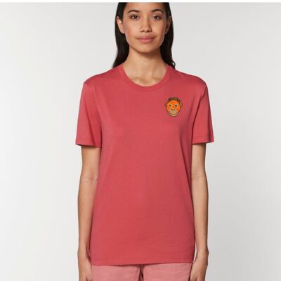 orangutan organic cotton t shirt – adults - Carmine red