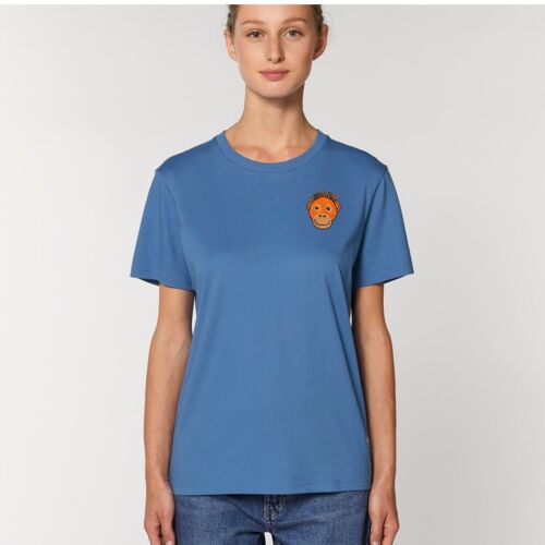 orangutan organic cotton t shirt – adults - Bright blue