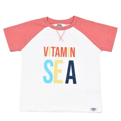 Tucker Raglan Tee White Coral