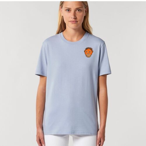 orangutan organic cotton t shirt – adults - Serene blue