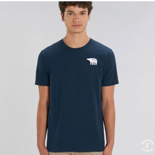 polar bear organic cotton t shirt – adults - Navy