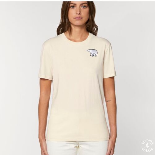 polar bear organic cotton t shirt – adults - Natural