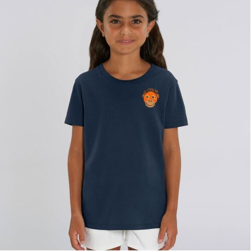 orangutan organic cotton t shirt – kids - Navy