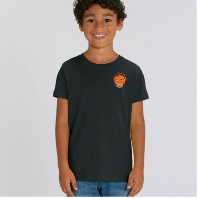 orangutan organic cotton t shirt – kids - Black