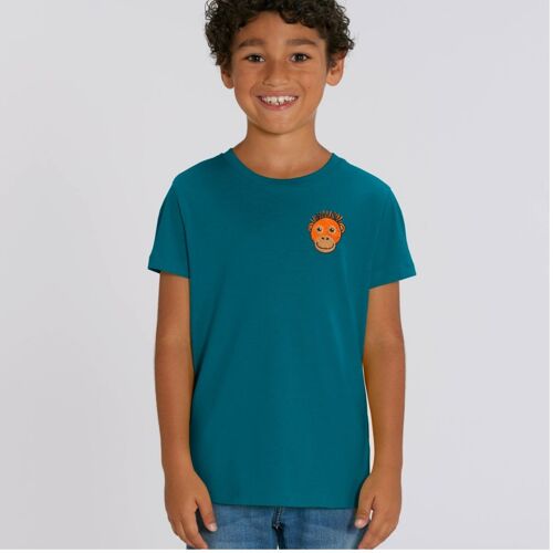 orangutan organic cotton t shirt – kids - Ocean depth