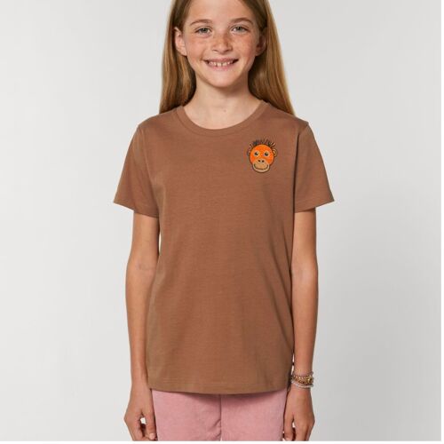 orangutan organic cotton t shirt – kids - Caramel