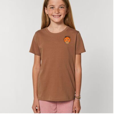 orangutan organic cotton t shirt – kids - Caramel