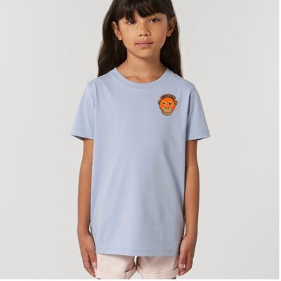 orangutan organic cotton t shirt – kids - Serene blue