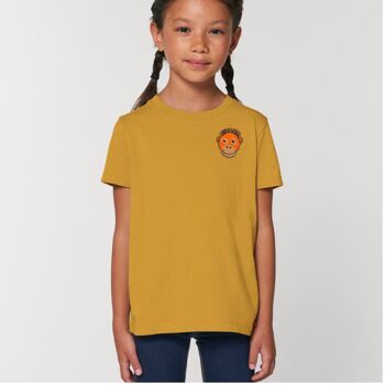t-shirt coton bio orang-outan - enfant - Bleu vif 10