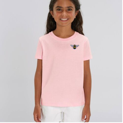 bee kids unisex organic cotton t shirt - Pale pink
