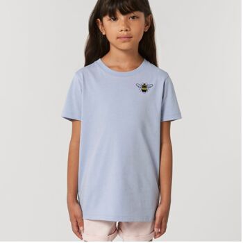 T-shirt coton bio unisexe bee kids - Rose pâle 4