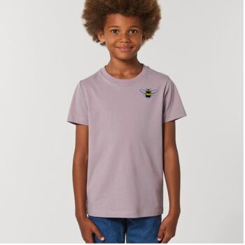 T-shirt coton bio unisexe bee kids - Rose pâle 5