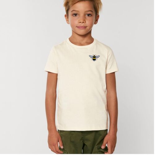 bee kids unisex organic cotton t shirt - Natural