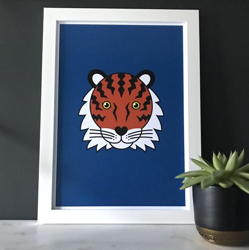 tiger print - Black frame
