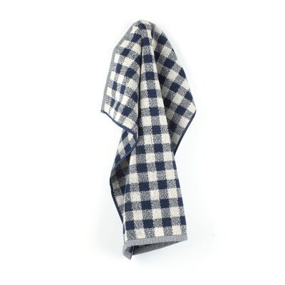 Kitchen Towel Check Dark Blue 6pcs