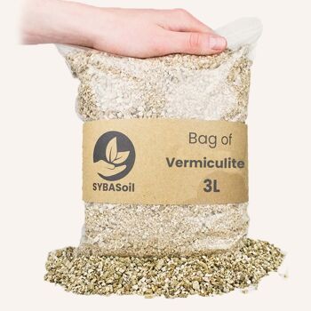 Vermiculite | 3L | Mélange de terre | Sol végétal | Composant du sol 3