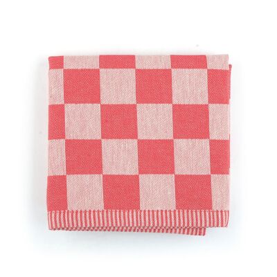 Tea Towel Check Red 6pcs
