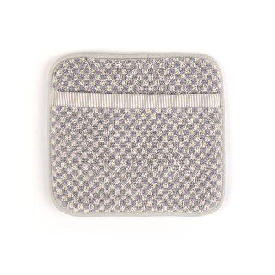 Potholder Small Check Grey 2pcs