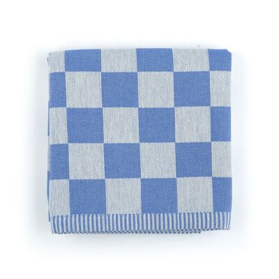 Kitchen Towel Small Check Royal Blue 6pcs