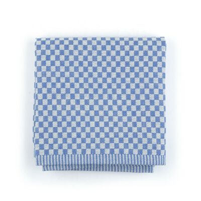 Tea Towel Small Check Royal Blue 6pcs