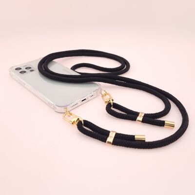 Mobile phone chain MIDNIGHT Snap Gold