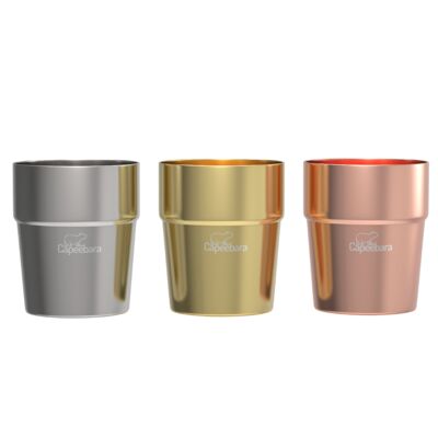 Insulated Stainless Steel Glasses - Set of 3 - SEVERAL SIZES AVAILABLE