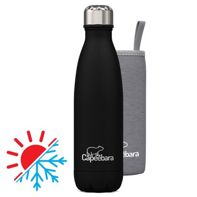 Insulated stainless steel bottle - MAT BLACK - 500ml
