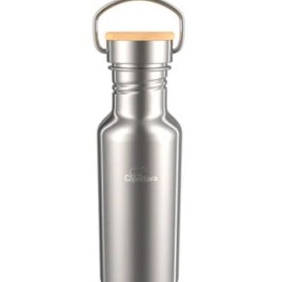 Stainless steel water bottle / Bamboo - 1 L