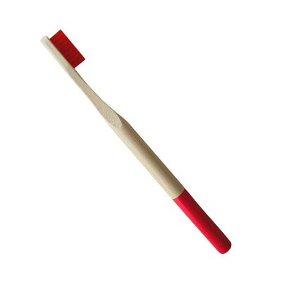 Brosse à dent Bambou - ROUGE